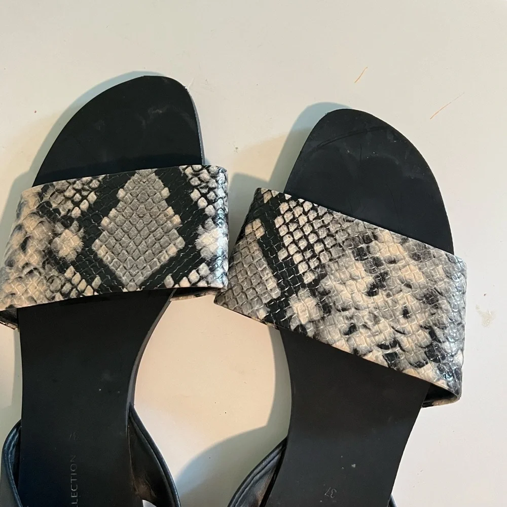 Zara Basic Collection Snakeskin Strap Sandal - Picture 3 of 6